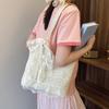 Korean Sweet Lace Hollow Knitted Shoulder Bag Large-Capacity Holiday Casual Tote Bag