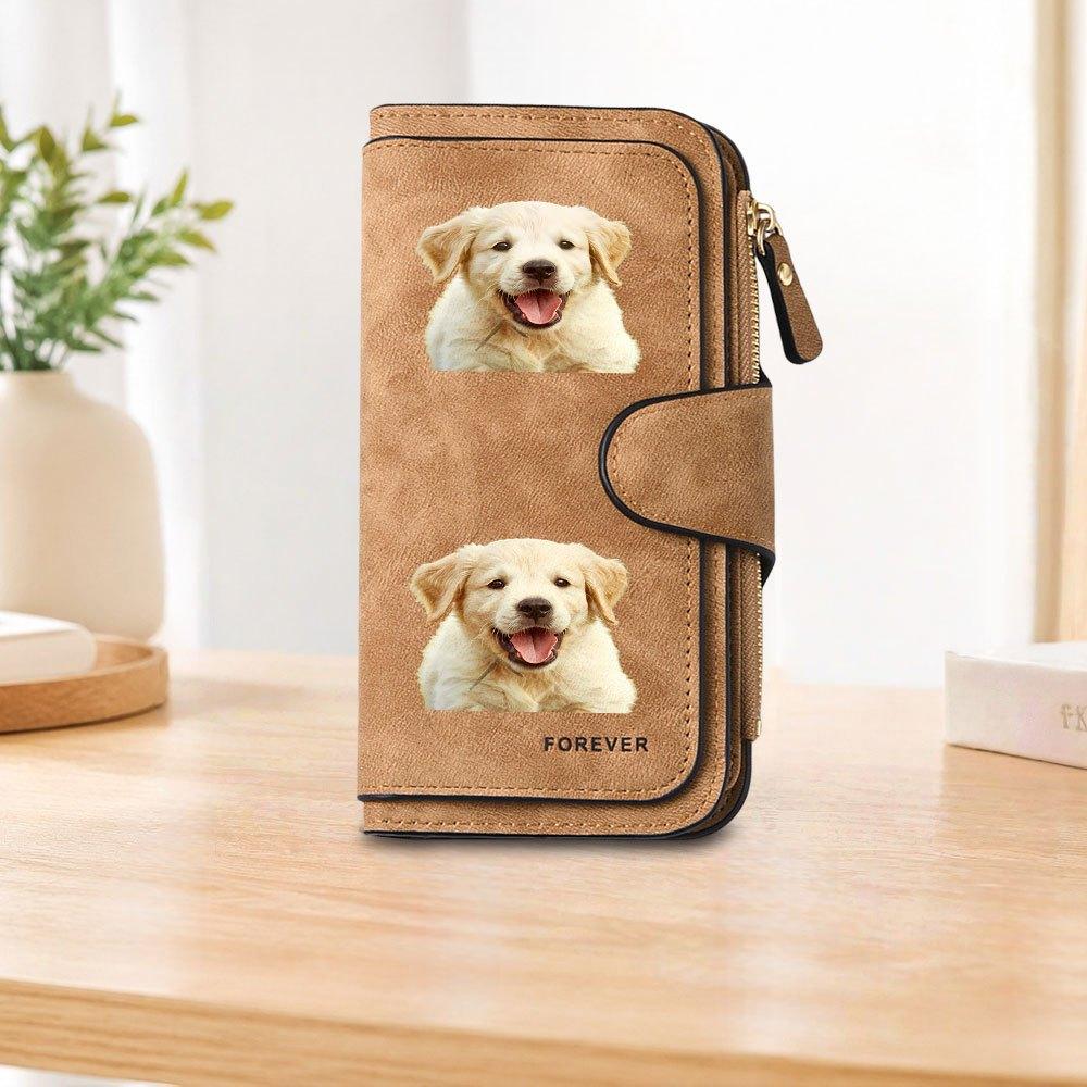 Golden Retriever Puppy Long Zipper Wallet, Large Capacity Card Holder, Unisex Clutch Bag, Fashionable Zipper Coin Purse, Suitable for Daily Use, A