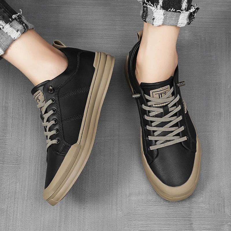 Men's Casual Shoes Luxury Handmade Leather Office Business Shoes for Men Sneakers Comfort Classic White Shoes Man Sports