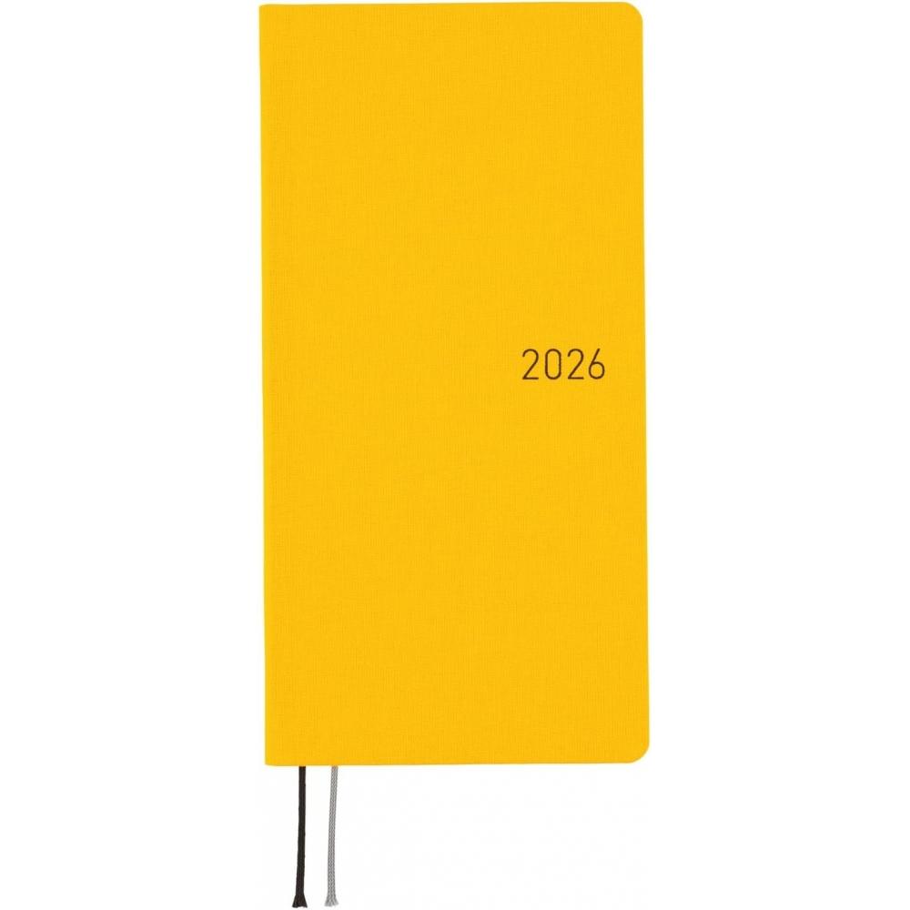 Hobonichi 2026 Еженедельник Полнолуние Желтый Тонкий Вертикальный