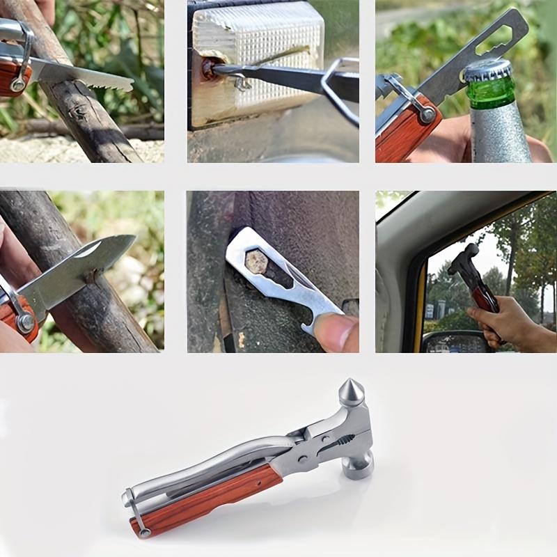 1 stuks Multifunctionele Veiligheidshamer Roestvrij Staal Levensreddende Hamer met Ruitenbreker Outdoor Kamperen Noodvoorraden
