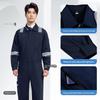 Pure Cotton One-Piece Work Coverall Men Reflective Wear-Resistant Stain-Resistant Customized Labor Protection Clothing Mechanics