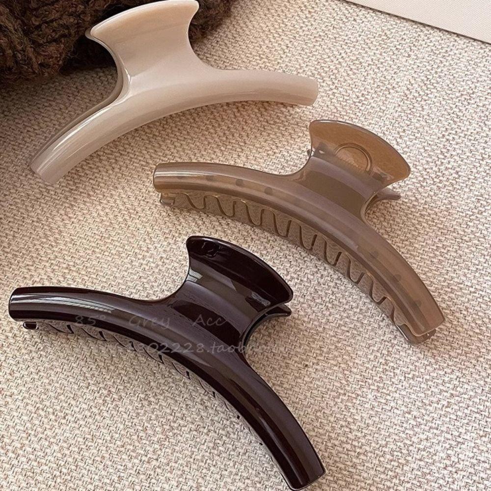 15cm Size Hair Claw Clip Arc Shaped Shark Clip Stylish Large Hair Clip  Women Use