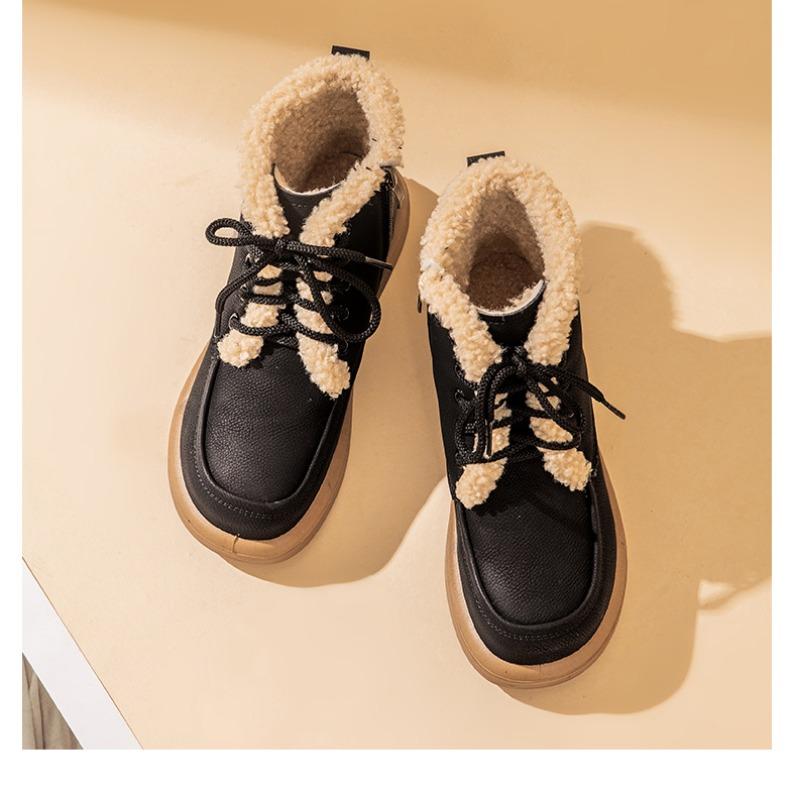 Flat-bottomed Snow Boots Women's New Winter Padded Booties with Warm Cotton Shoes