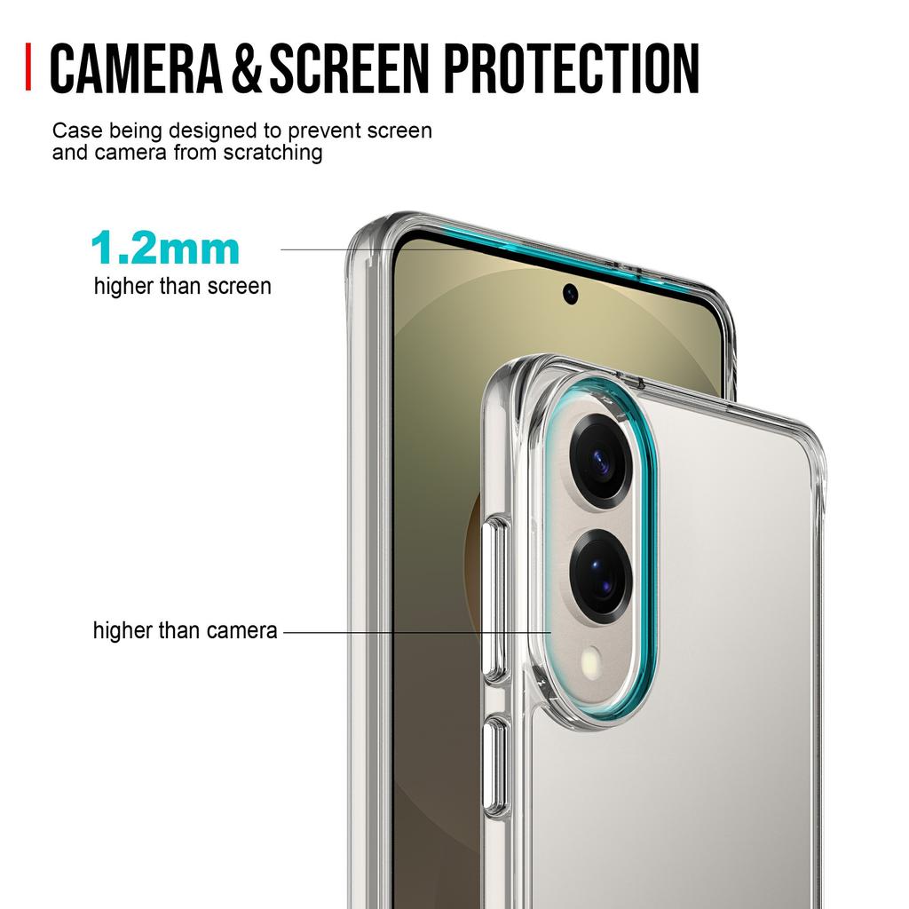 For Samsung Galaxy S25 Edge Case TPU Frame Clear PC Back Phone Cover