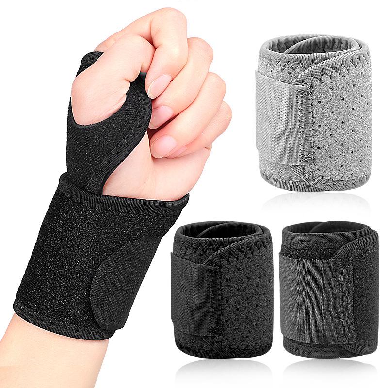 Sports Compression Open Wrist Wraps for Men & Women - Fitness & Basketball Support Gloves One Size чёрный