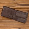 Fashion Men's Short Wallet Genuine Leather Handmade Leather Short Purse For Man Male Cowhide Small Purse For Men Card Holder