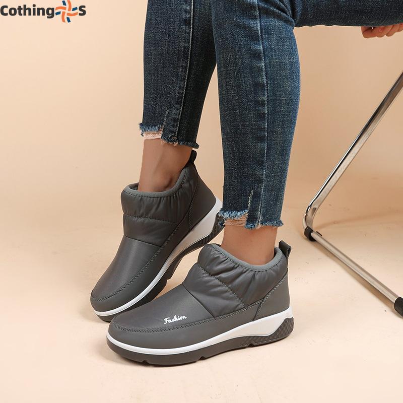 Waterproof Thickened Cashmere Fashion Cotton Shoes Ladies Snow Boots