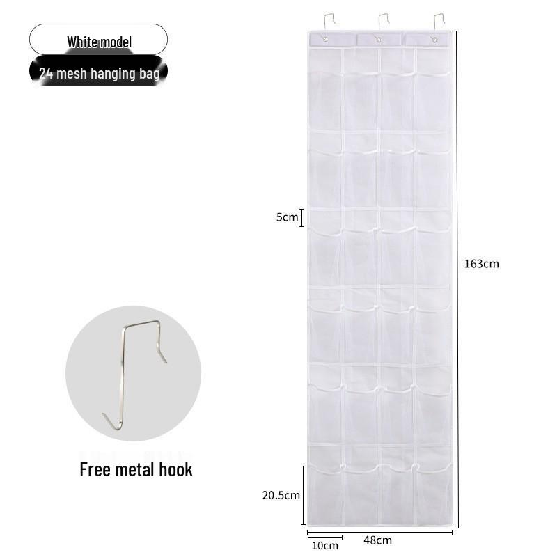 Wall-Mounted Fabric Hanging Organizer with Pockets - Essential Over-the-Door Storage for Dorms and Homes
