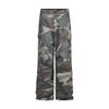 Pantalones Cargo Camuflaje para Hombre y Mujer Retro High Street Bolsillo Inclinado Pierna Ancha Rectos Holgados Pantalones Deportivos Casuales Ropa Diaria