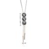 Women Snake Chain Pendant Necklaces Sweater Chain Crystal Long Tassel Necklace Accessories