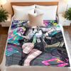 Cartoon Lynae Multifunctional Flannel Blanket Cover Warm Soft Anime Wuthering Waves Blanket Decor Home Universal Blankets