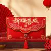 Spring Festival Brocade Red Envelope Tassels New Year Money Bag Money Red Pocket  Wedding Birthday