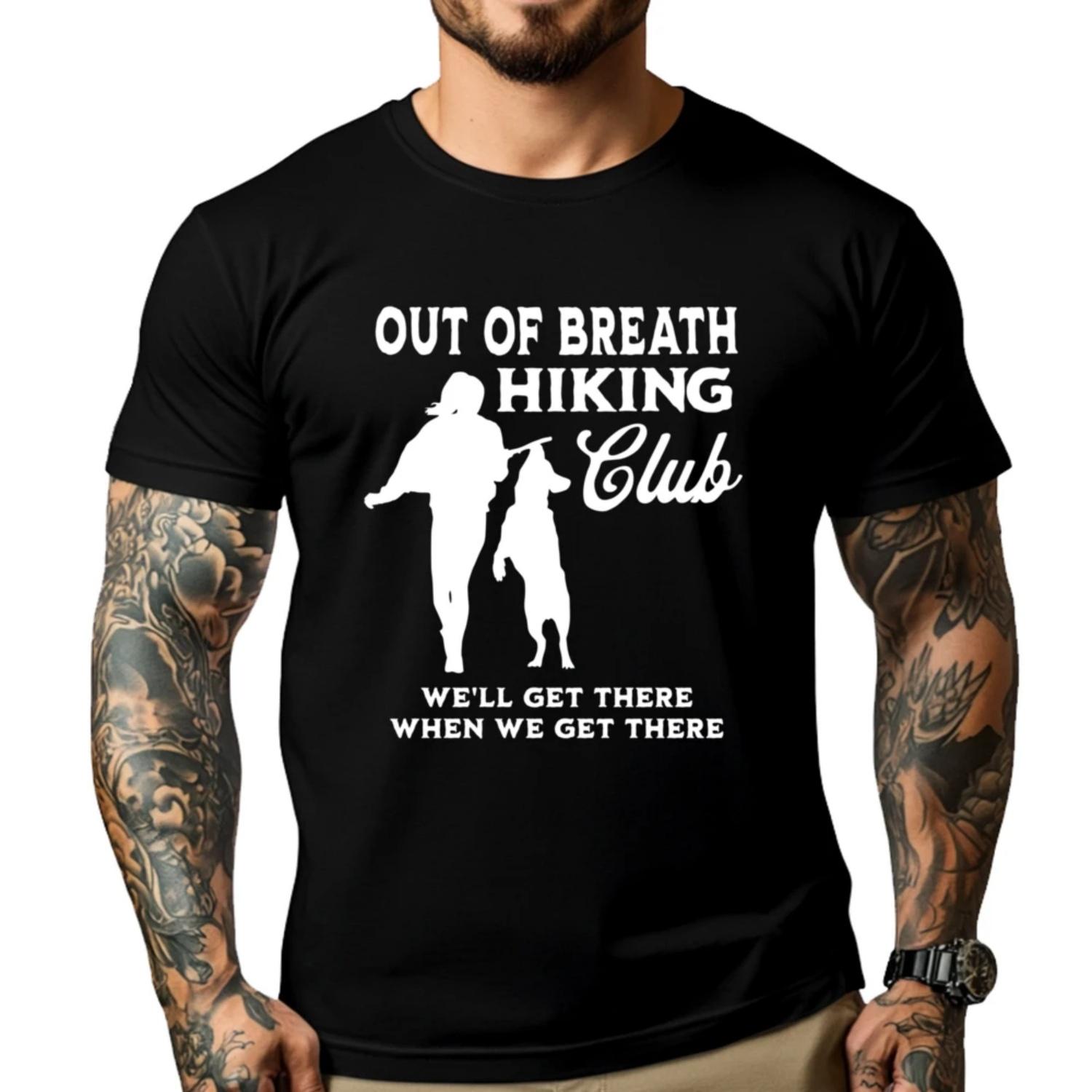 Out Of Breath Hiking Society Club Outdoor Walk Groups Tee Shirt Clothes Band Tshirts Mother s Day S