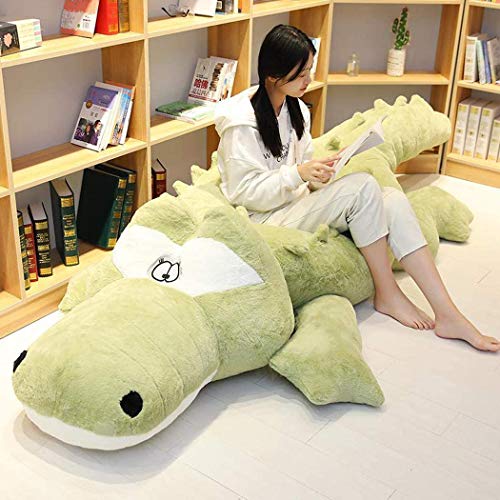 NOVA Plush Crocodile/Alligator Body Pillow, Fluffy Animal Toy, Gift, Celebration, Body Pillow (Green, 110cm)
