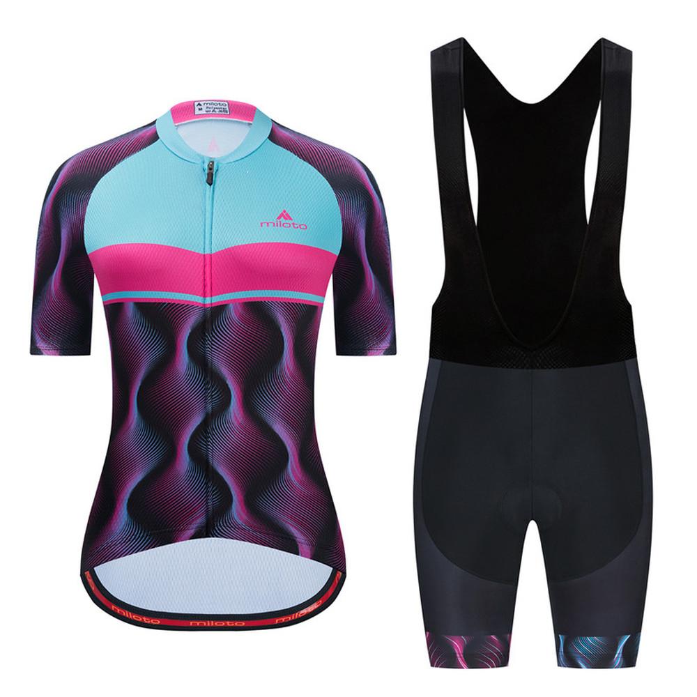 Team Cycling Jersey Set for Women, MTB Bike Clothing, Racing Bicycle Clothes, 2026 Summer Breathable Cycling Suit Set