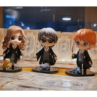 Harry Figure Set 10PCS 7cm Potter Q Version PVC Collectible Model Magic Character Desktop Decoration Durable Gift for Fans