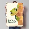 Cartoon Turtle Peeking With Funny Text Metal Poster Custom Wall Art Retro Vintage Tinplate Signs for Man Cave Decoration Bedroom