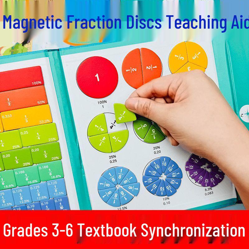Magnetic Fraction Disc: 3rd Grade Math Aid for Learning Fractions, Addition, and Subtraction in 1st Semester