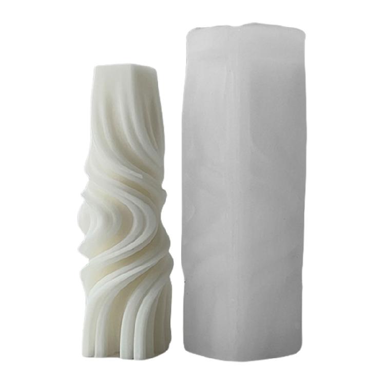 3D Cylinder Candle Mold Reusable Silicone Mold for Home Decorations Practical Aromatherapys Mould Jewelry Supplies