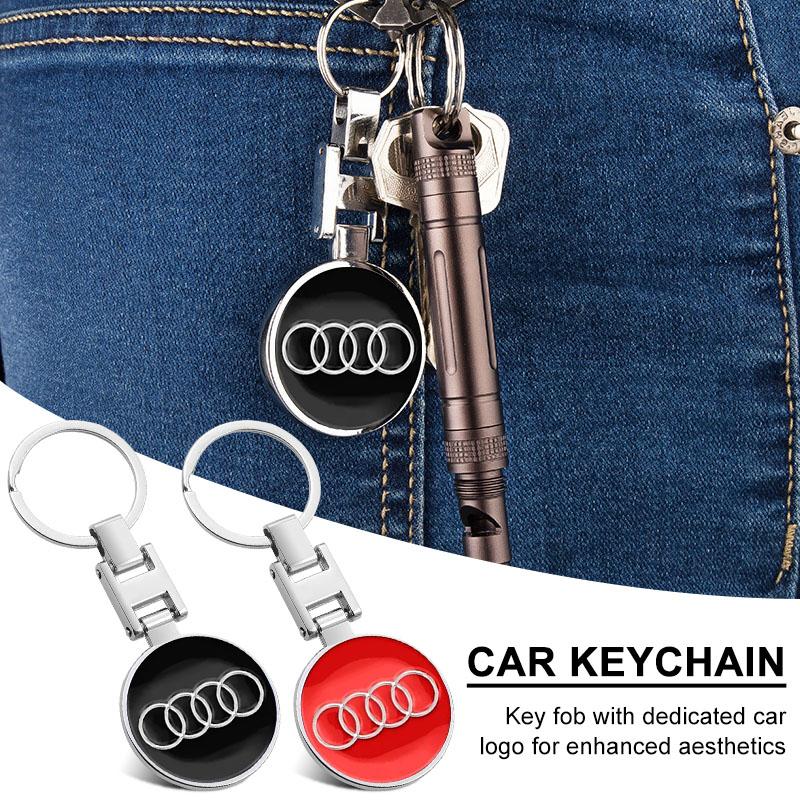 Car Keychain Car Emblem Gift with Key Ring Auto Accessories for Audi C7 C6 C5 B5 B6 B7 B8 B9 D3 Q3 Q5 Q7 TT A1 A3 A4 A5 A6 A7