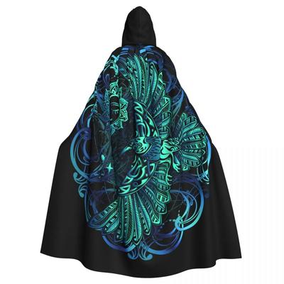 Kapucnis Köpeny Unisex Kapucnis Köpeny Holló Yggdrasil Fa Köpeny Vámpír Boszorkány Köpeny Cosplay