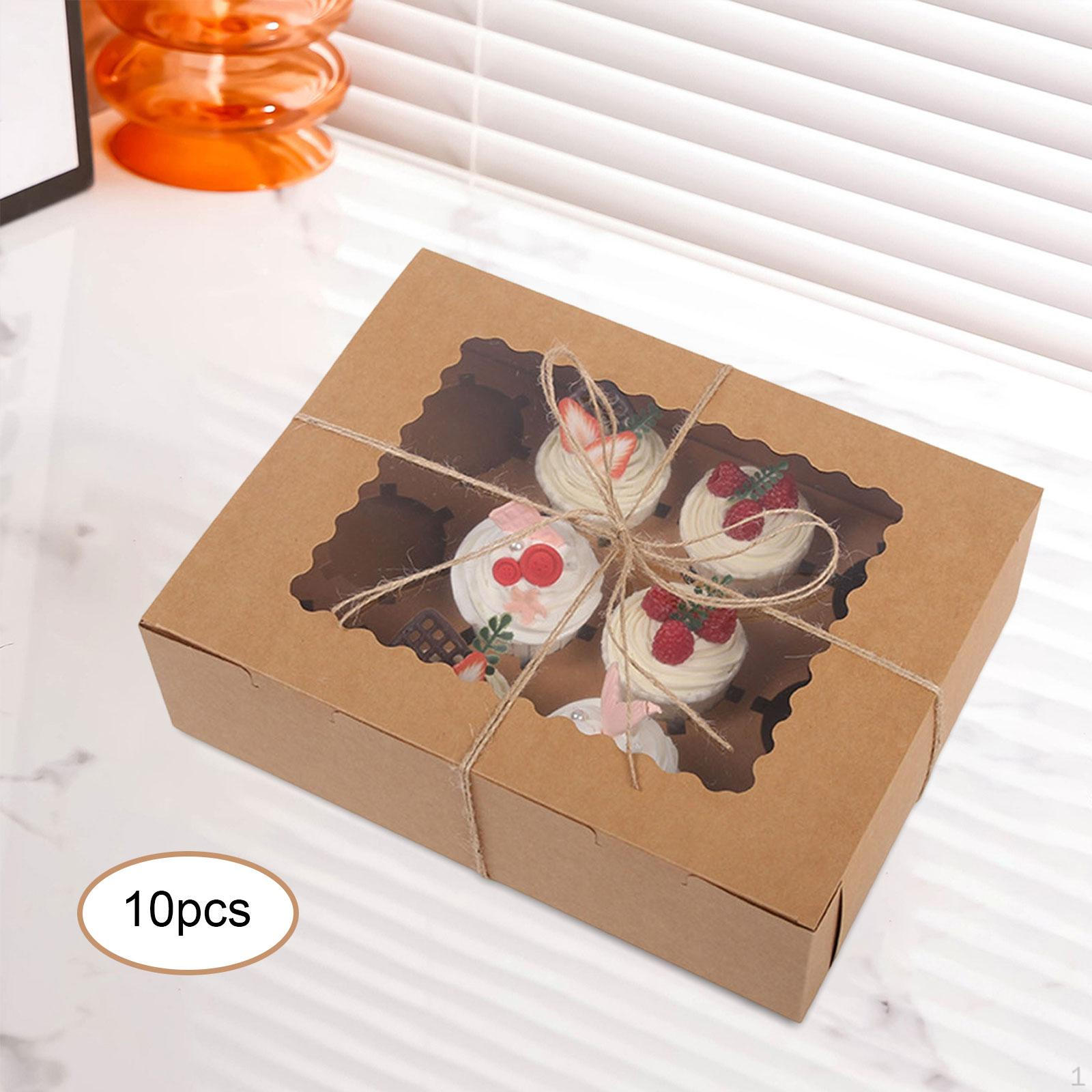 

10 шт. Коробки для кексов, держатели для выпечки, печенья, пирожных Kraft paper