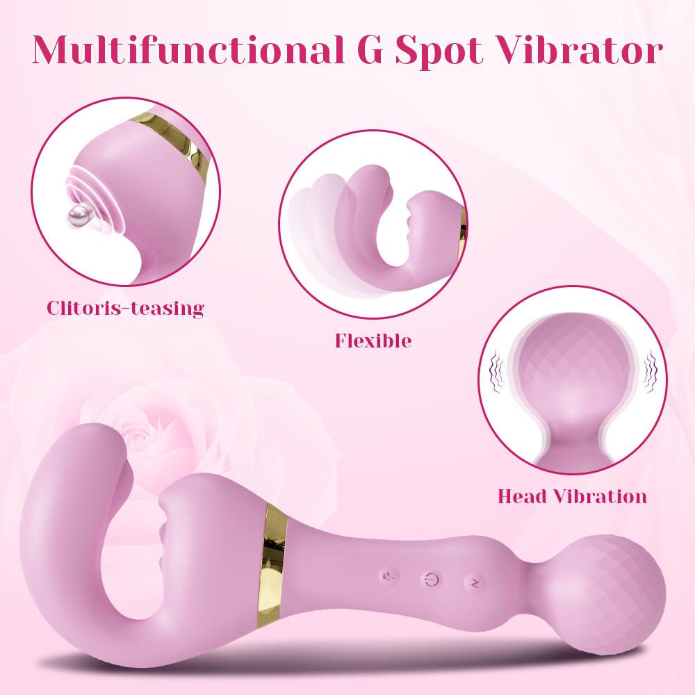 3 In 1 AV Wand Vagina Vibrator for Women Clitoris G-Spot Nipples Stimulator Female Masturbator Adult Goods Sex Toy for Women