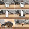 2/4/6 Cups Stainless Steel Moka Pot , Coffee Maker Mocha Pot,Italian Coffee Machine Fit Induction Cookers Coffee Accessories