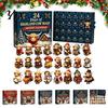 Desktop Holiday Ornaments 24 Days of 3D Highland Cow Christmas Advent Calendar, Cute Farm Gift for Boys Girls Cattle Countdown Calendar with