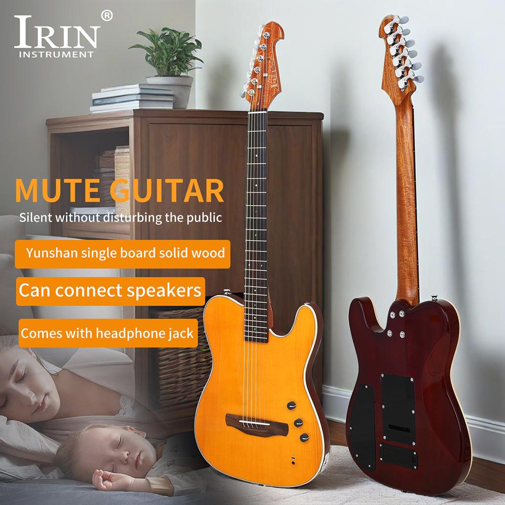 IRIN 39 Inch Folk Electric Guitar 22 Fret 6 Strings Smart Bluetooth Full Single Board Silent Electric Acoustic Wood Guitarra