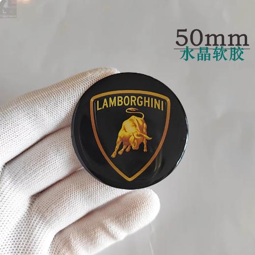Car Logo Crystal Resin Material Calf Lamborghini Decoration Stickers For Lamborghini Urus Huracan Aventador Premium Accessory ci2