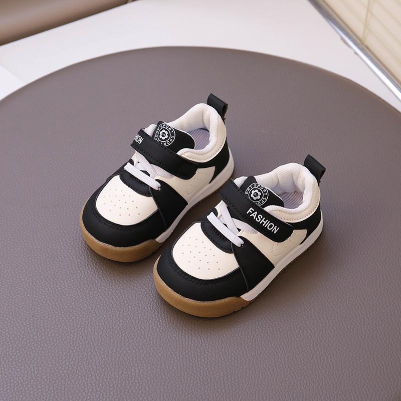 

Toddler Kids Walking Shoes Versatile Soft Sole Baby Flat Sneakers Non-slip 2025 New Fashion Boys Girls Casual Shoes Comfortable 16 чёрный