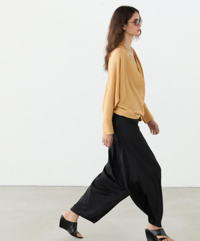 Masimodutti Fluid Drape Neck Blouse