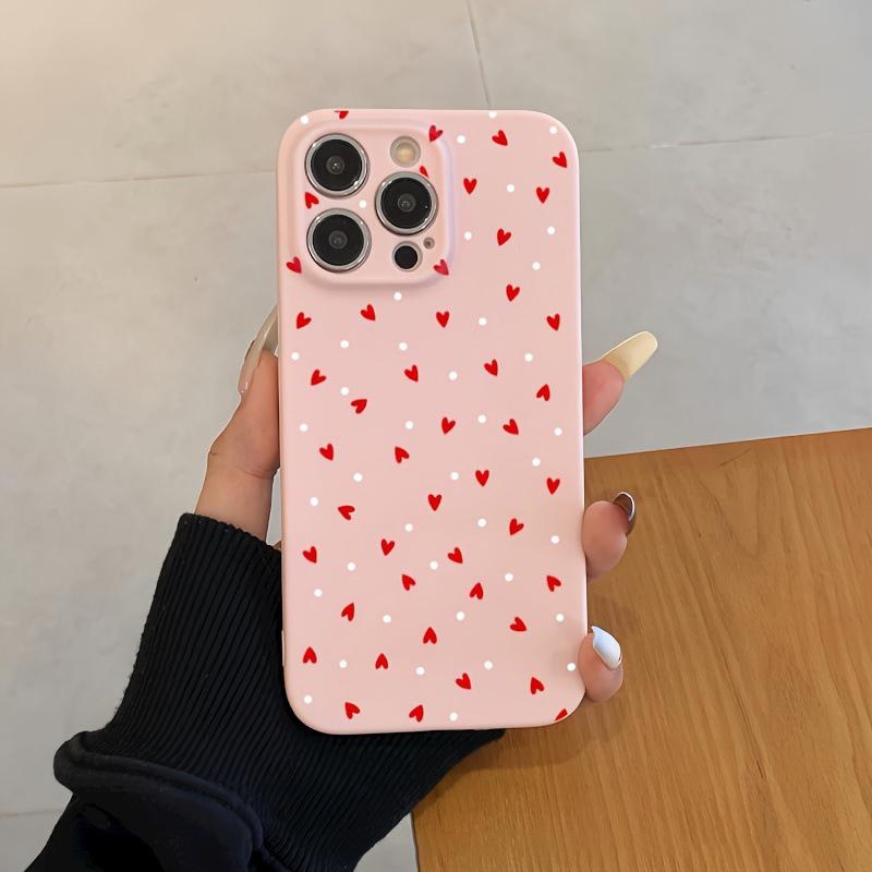 For iPhone 15 Pro Case Full Heart Pattern Soft TPU Phone Cover