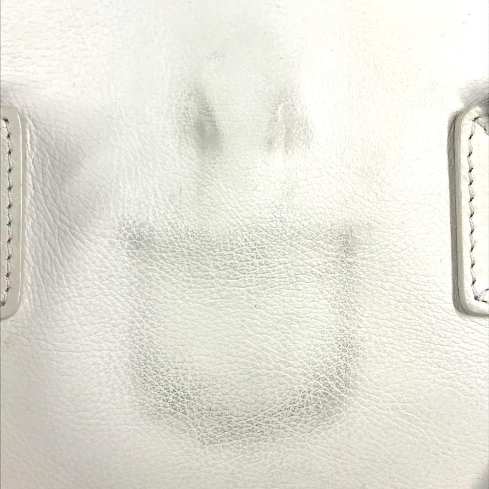 Dior D Logo Tasche Oberer Griff Breite Tasche D Schnalle Handtasche Leder Weiß