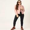 Noora Women's LADY PINK Leather JACKET Full Sleeve Solid Women Riding Jacket