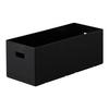 Jitsugyo Storage Box with Lid for Wagon Additional Box S Black W15 X D35 X H13.2cm Tower Storage Wagon with Casters Gap Storage 1968