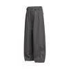 26001 American Trendy High Street Neutral Draped Old Money Style Button Fly Loose Tapered Casual Trousers