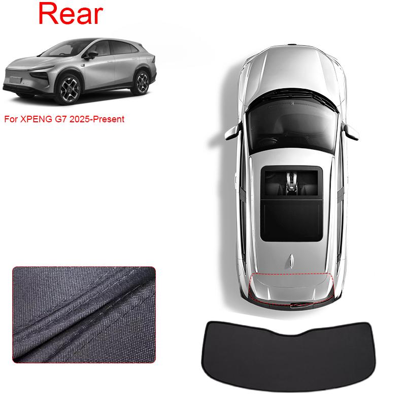 Car Black Window Privacy Sunshade For XPENG G7 2025-Present Auto Anti-UV Heat Insulation Protect Cover Interior Accessory