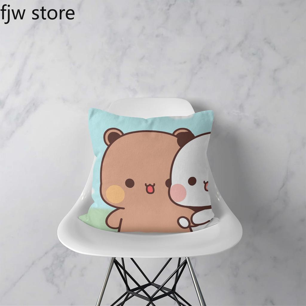 Cute Bear Bubu Dudu Pillowcase Fashionable Anime  Sweet Couple Gift  Sofa Room Bedside Home Decoration