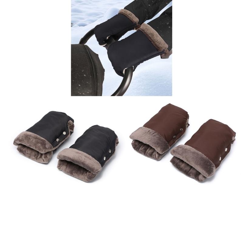 Universal Stroller Gloves Waterproof Warm Mittens Windproof Pram Shopping Cart Hand Muff Split Baby Cart Hand Gloves