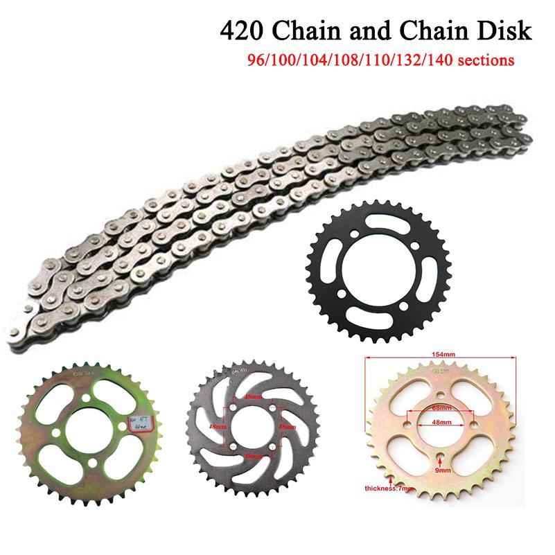 420 96/100/104/108/110/132/140Links Motorcycle Drive Chain Link For 50 70cc 90cc 110cc 125cc 140cc 150cc Pit Dirt Quad ATV Bike