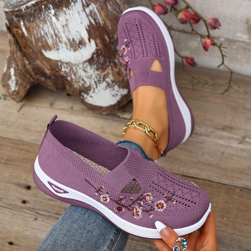 Chaussures Été Sandales Respirantes Baskets Femmes Semelle Souple Antidérapante, Chaussures Décontractées Chaussures de Marche