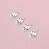 S999 Sterling Silver Cartoon Kitty Pendant Charm for DIY Bracelet Necklace Jewelry with Braided Rope Accessories