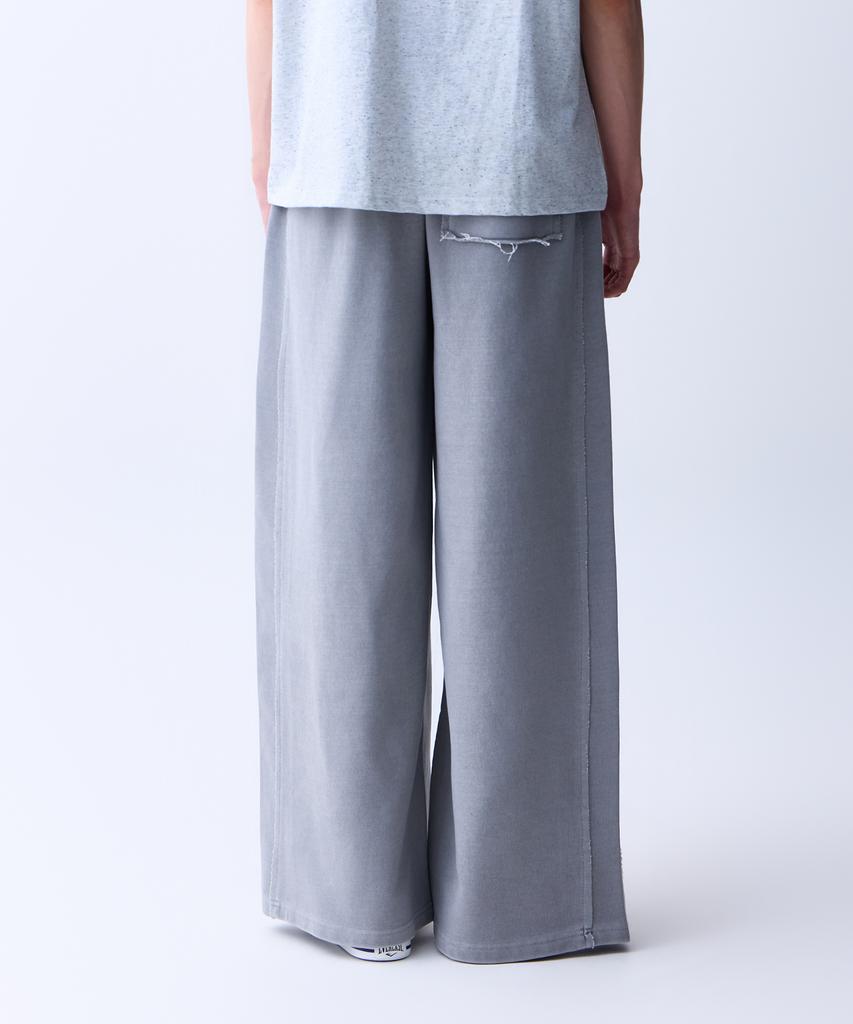 ADERNM Vintage Raw Edge Wide Pants Gray