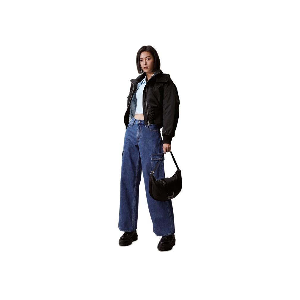 New CALVIN KLEIN Synthetic Material Dumpling Bag, Crescent Bag, Shoulder Bag Regular Women's Space Black DH3504-001