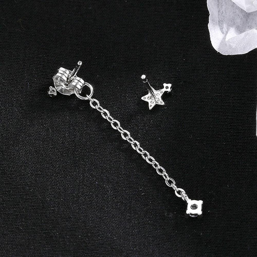 Geometric Star Asymmetry Tassel Party Jewelry Drop Earrings Fashion  Accessories Stud Earrings