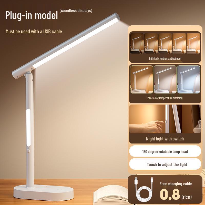 

LED Table Lamp with Digital Display & Eye Protection for Study & Bedside Use