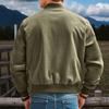 Giacca Cardigan da Uomo con Texture e Collo Alto, Morbida con Zip Intera, Vestibilità Larga per Pendolarismo e Sport